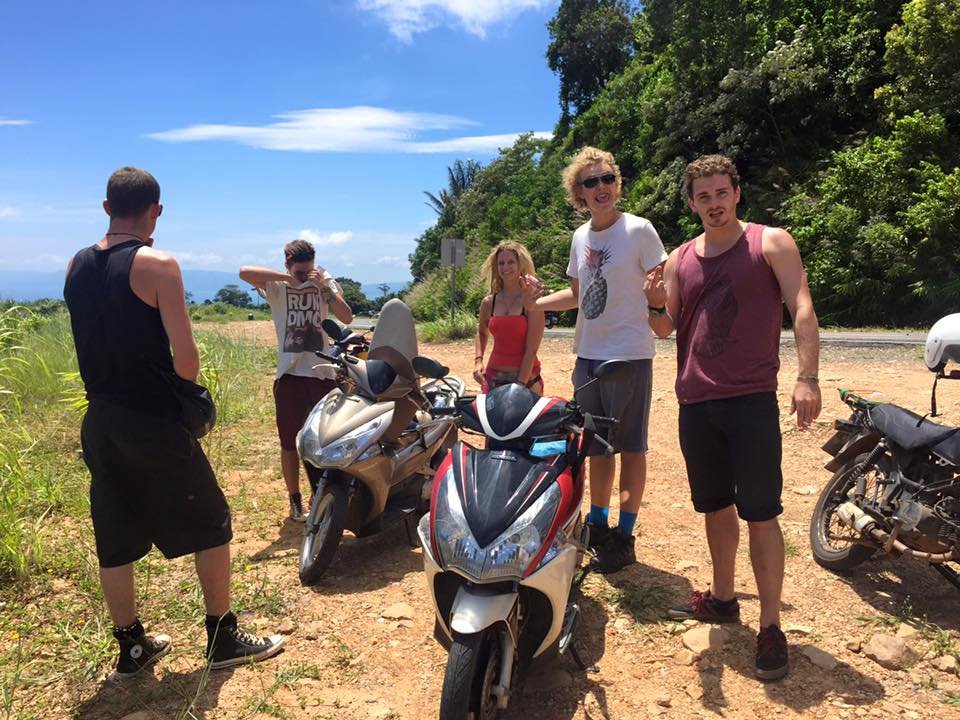5 friends and some motorbikes in cambodia