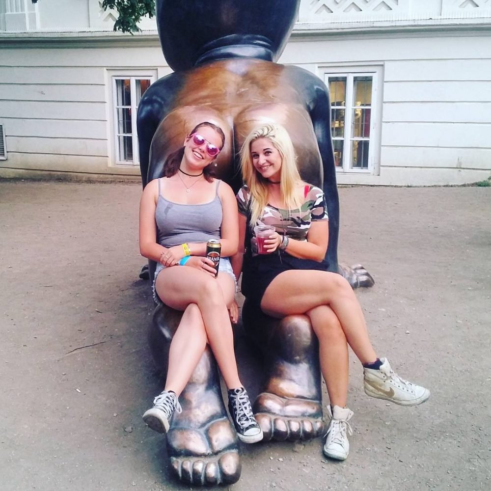 the author and her friend in Prague