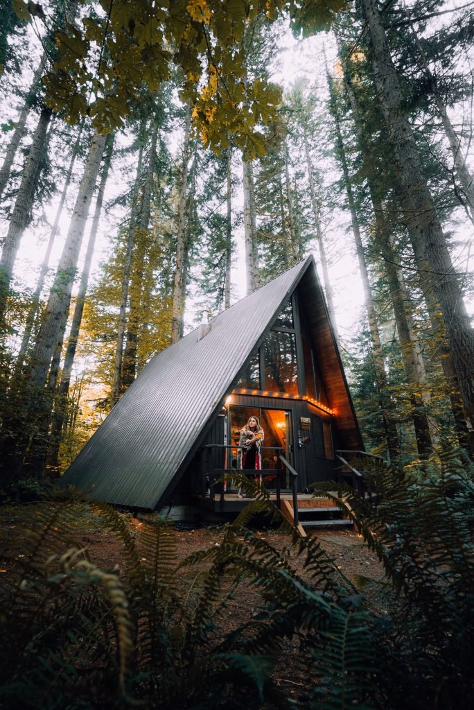 hygge cabin in the woods