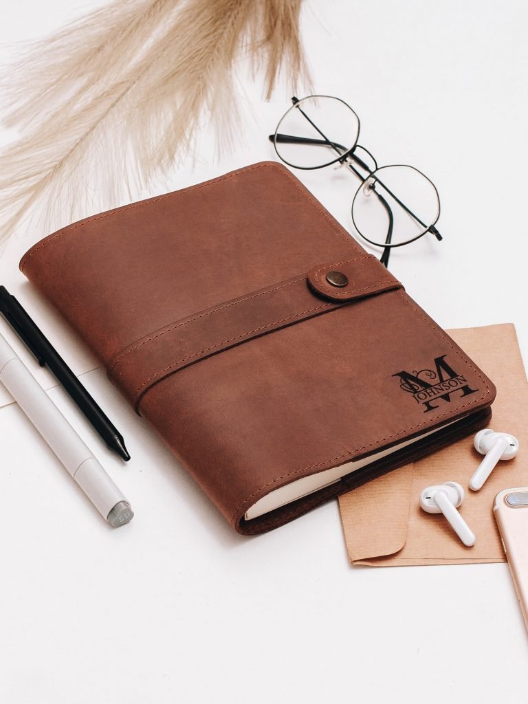 etsy leather journal, travel gifts 