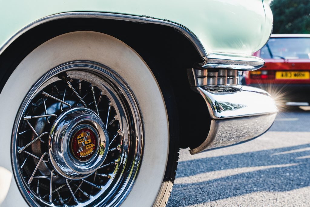 the wheels of a cadillac