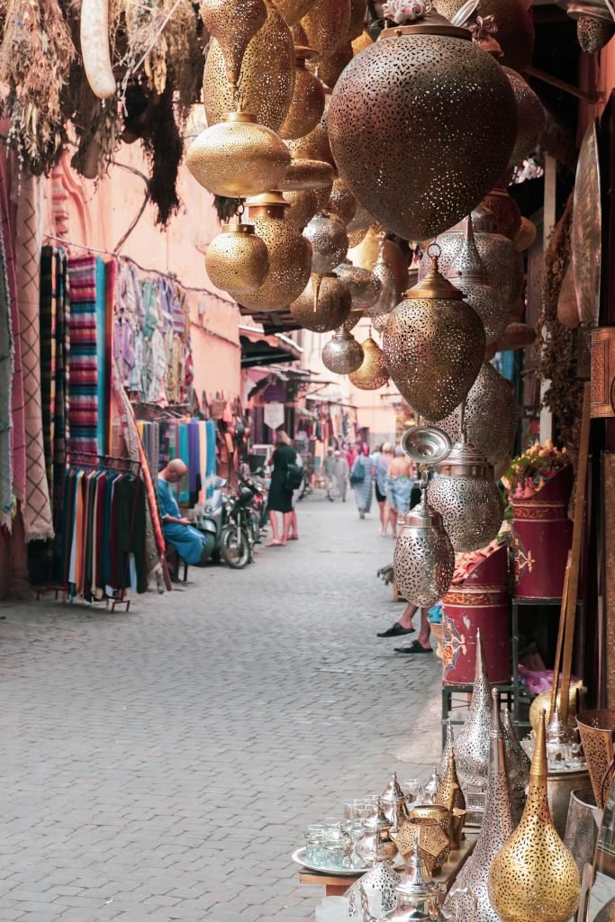 a store selling lanterns in marrakech