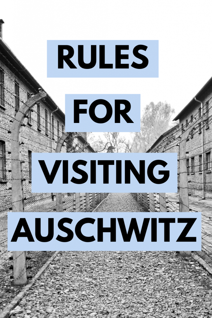 rules for visiting auschwitz pin
