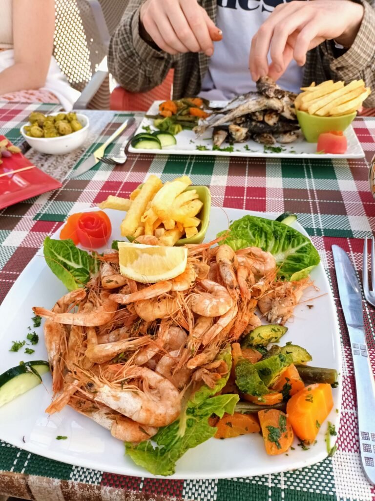 grilled prawns