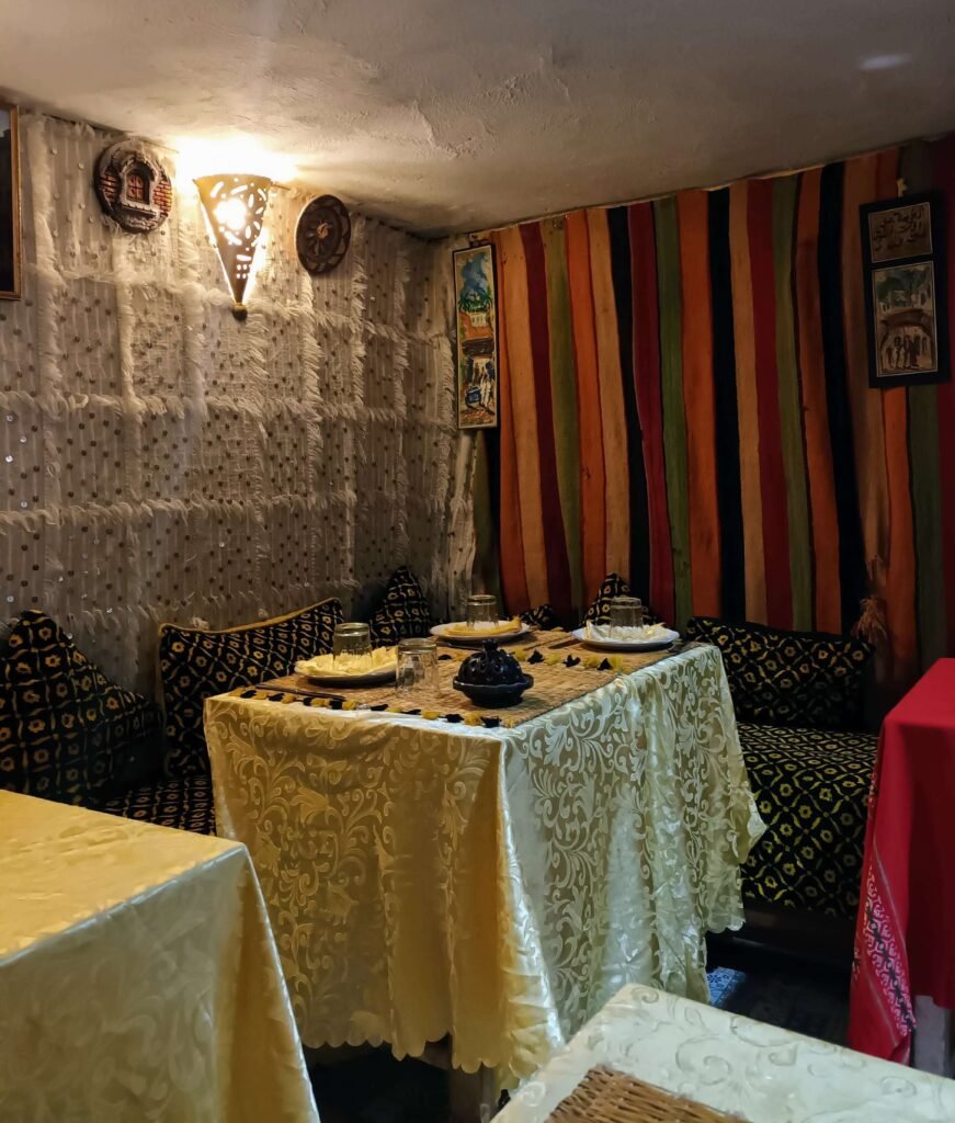 inside a moroccan restaurant