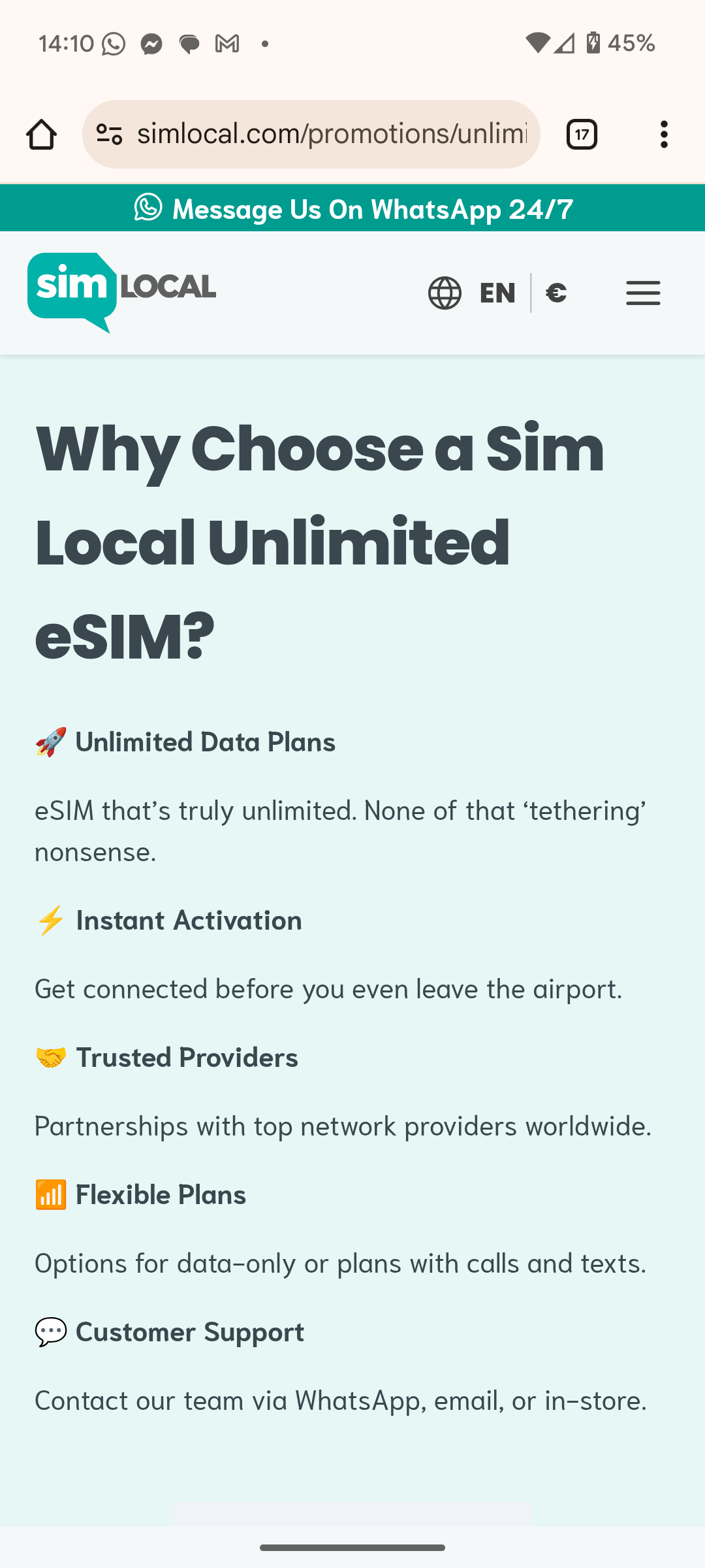 sim local esim