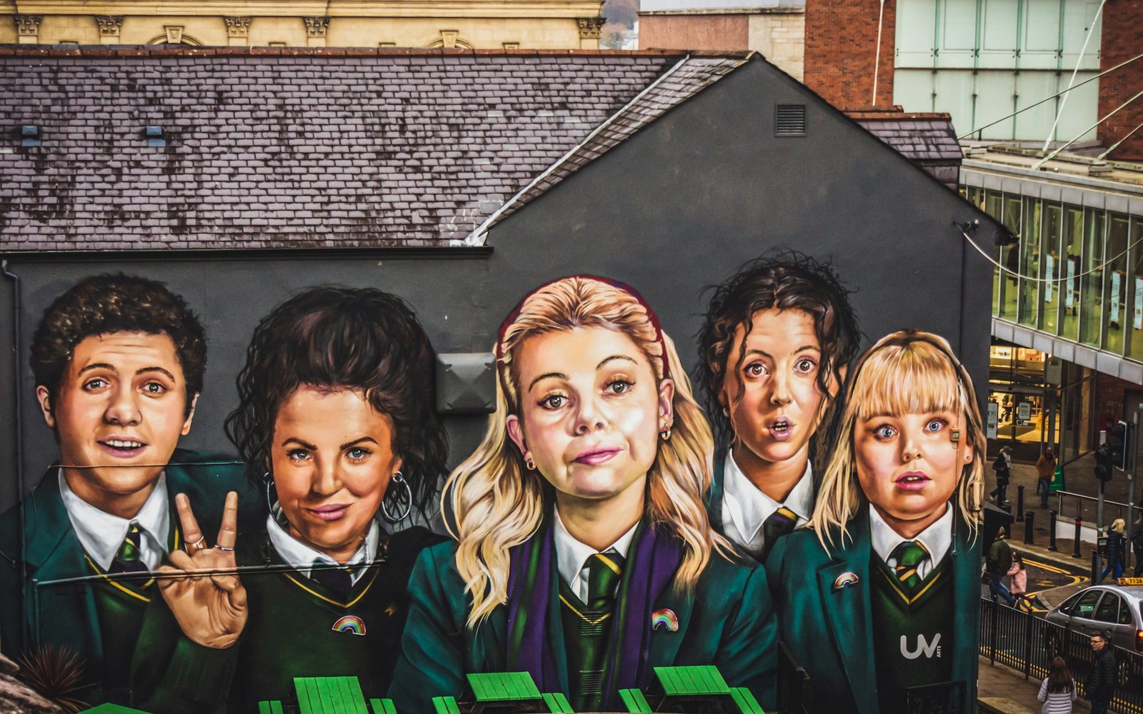 mural of derry girls in derry