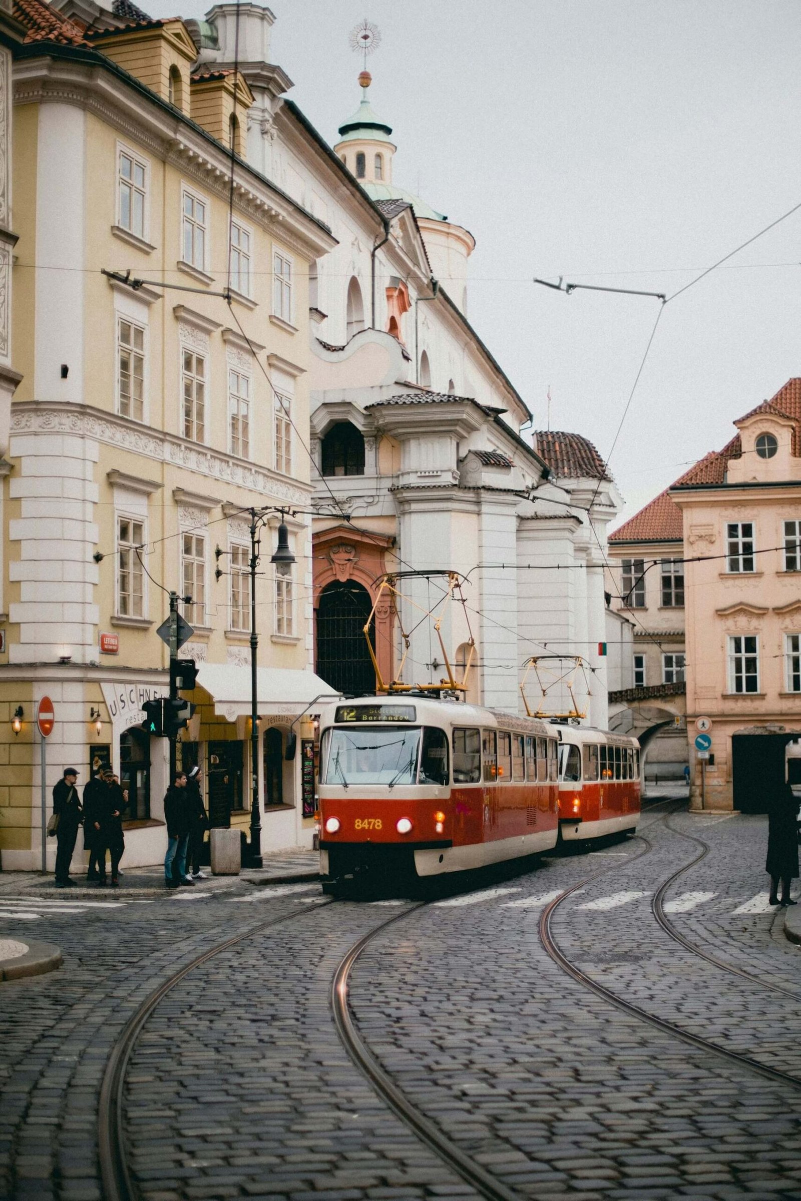 a tram in prague