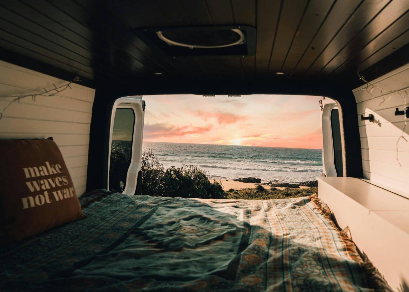 vanlife beach view